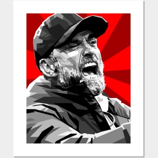 Jurgen Klopp Portrait Pop Art Posters and Art